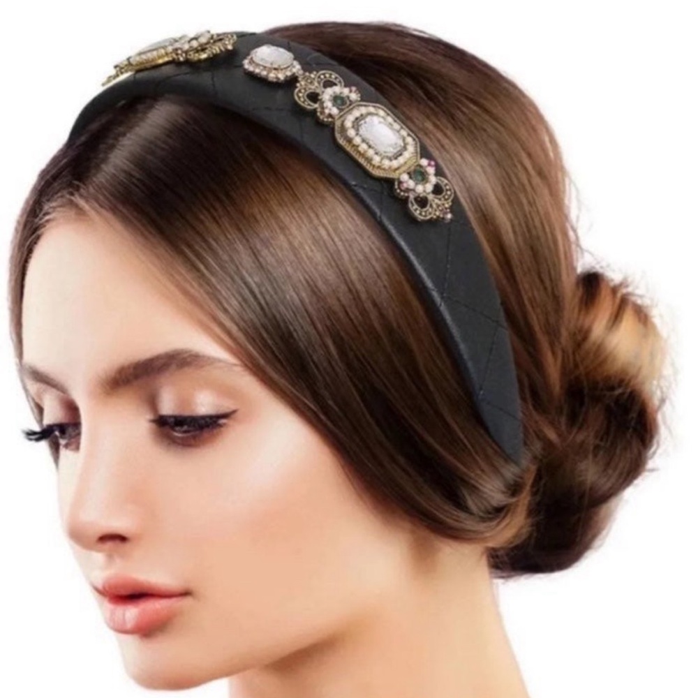 🔥🔥🆕Black Rhinestone Headband - Picture 3 of 7